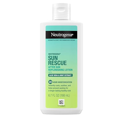 Loción Rehidratante Neutrogena Sun Rescue After Sun con Aloe Vera, Extracto de Menta y Vitamina E, 24 Horas de Hidratación para Piel Sensible, - imagen 4
