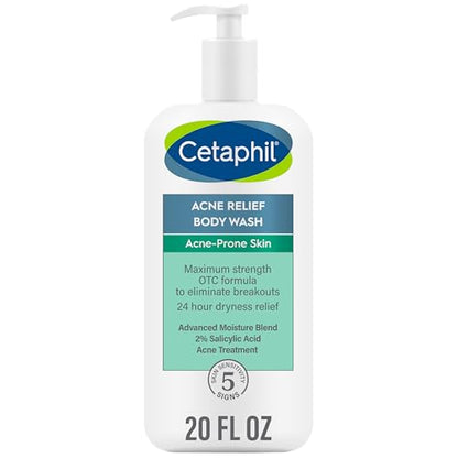 Gel de Baño Cetaphil, Gel de Baño para Alivio del Acné con 2% de Ácido Salicílico, Exfoliación Suave y Alivio de Sequedad por 24 Horas, 20 oz - imagen 3