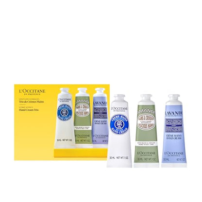 Set de Regalo de Crema de Manos L’Occitane Clásicas de 3 Piezas, Trio Hidratante para Manos Secas, Uñas y Cutículas, Tamaño de Viaje, Vegano - imagen 2