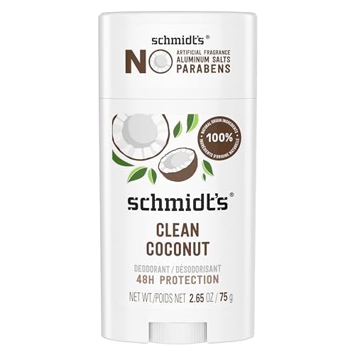 Desodorante Vegano Sin Aluminio Schmidt's Coco Limpio para Mujeres y Hombres, Protección contra Olores de 24 Horas, Ingredientes Naturales, 2.65 oz - imagen 2