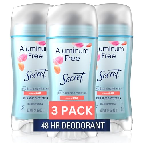 Desodorante Secret Sin Aluminio para Mujeres, Protección contra Olores 48hr, Sin Parabenos, Colorantes, Talco y Bicarbonato, Minerales Balanceadores - imagen 3