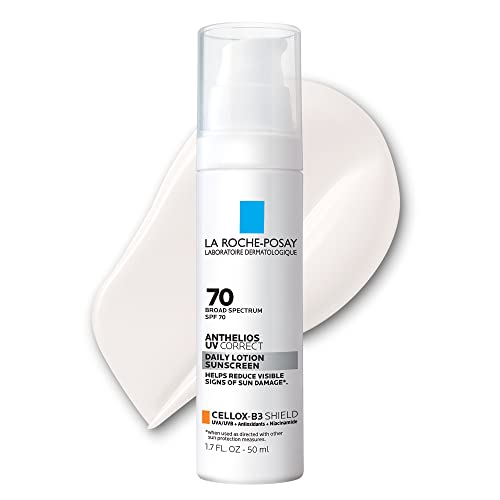 La Roche-Posay Anthelios Corrector de UV Hidratante Solar SPF 70, Hidratante Facial Antienvejecimiento Diario con Niacinamida para Igualar el Tono de - imagen 2