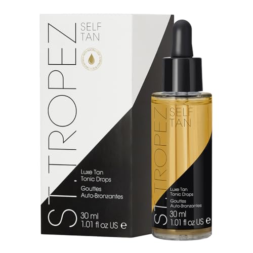 St.Tropez Luxe Tan Tonic Glow Drops, 5 en 1, gotas autobronceadoras para el rostro, con Niacinamida, Ácido Hialurónico, Vitaminas C y E, Vegano, - imagen 1