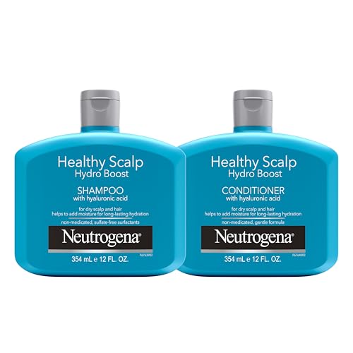 Set de Champú y Acondicionador Neutrogena Healthy Scalp Hydro Boost con Ácido Hialurónico, Hidratante para Cuero Cabelludo y Cabello Seco, 2 x 12 fl. - imagen 1