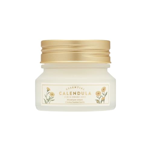CREMA HIDRATANTE ESENCIAL CALENDULA THE FACE SHOP | Crema Hidratante Intensiva para Piel Seca, Áspera y Sensible | 1.69 fl. oz, K-Beauty - imagen 1