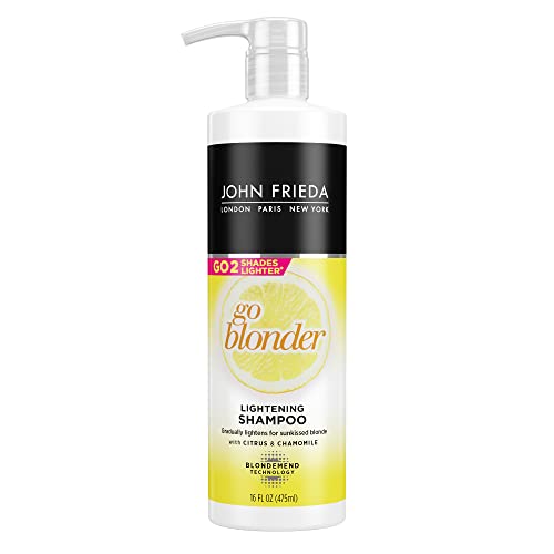 Champú John Frieda Sheer Blonde Go Blonder, Aclarado Gradual con Cítricos y Manzanilla, Tecnología BlondMend, 16 oz - imagen 2