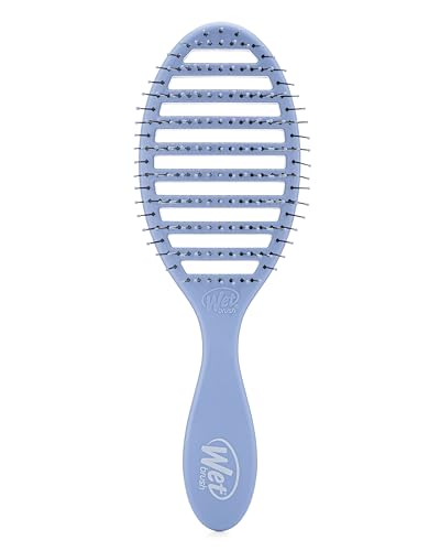 Cepillo para el cabello Wet Brush Speed Dry - Azul cielo - Diseño ventilado y cerdas HeatFlex ultra suaves, seguras para secado con secador, mango - imagen 2