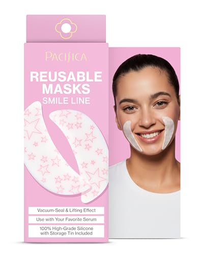 Mascarilla Reutilizable para Líneas de Sonrisa Pacifica Beauty, Silicona, Antiarrugas, Levanta y Firmes, Incluye Lata de Almacenamiento, Vegana, 2 - imagen 4