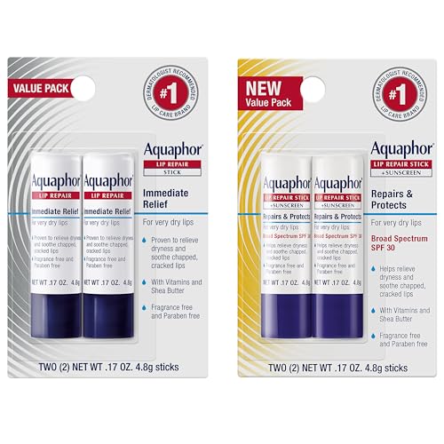 Set de Bálsamo Labial Aquaphor con Aceite de Jojoba y Manteca de Karité, Stick Reparador (2 x 0.17 Oz) + Stick Reparador con Protector Solar SPF 30 - imagen 3