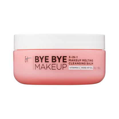 IT Cosmetics Bye Bye Makeup Bálsamo Limpiador - Desmaquillante 3 en 1, Limpiador Facial y Máscara Hidratante - Con Vitamina C, Ceramidas, Manteca de - imagen 2