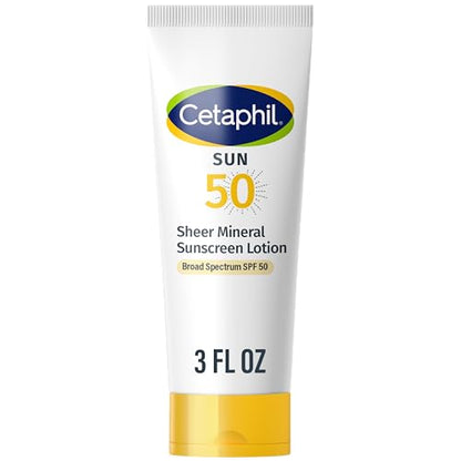 CETAPHIL Loción Solar Mineral Transparente para Cara y Cuerpo 3 fl oz con Filtros Minerales 100% UVA/UVB: Óxido de Zinc y Dióxido de Titanio, SPF 50 - imagen 3