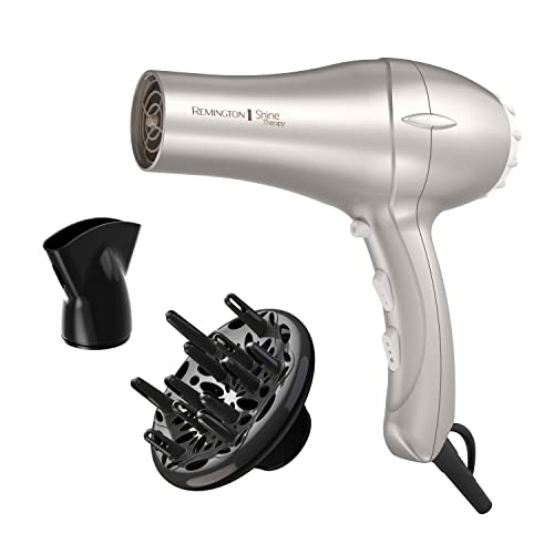Secador de Pelo Remington Shine Therapy con Aceite de Argán y Queratina, Secador Iónico de 1875W para Control de Frizz y Brillo Suave, Tecnología - imagen 1