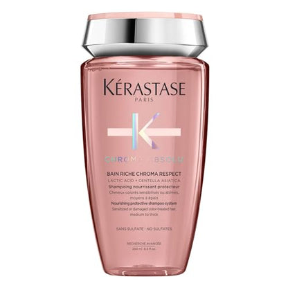 Champú Kerastase Chroma Absolu Chroma Respect Riche para Cabello Sensibilizado o Dañado Tratado con Color - Protege y Nutre Cabello Medio a Grueso, - imagen 1