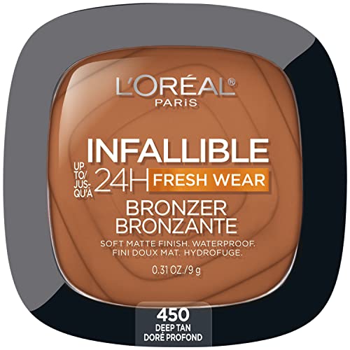L'Oreal Paris Infallible Bronceador Mate de Larga Duración hasta 24H, Resistente al Agua y al Sudor, Tan Profundo, 0.31 oz - imagen 3