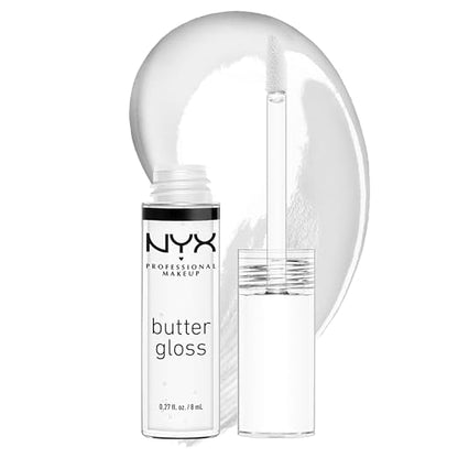 Brillo Labial No Pegajoso NYX PROFESSIONAL MAKEUP Butter Gloss - Sugar Glass, Transparente - imagen 2