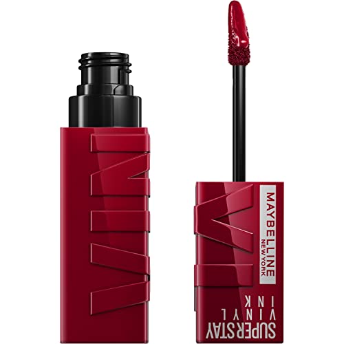 Maybelline Super Stay Vinyl Ink Labial Líquido de Larga Duración, Color Intensamente Pigmentado y Brillo Instantáneo, Royal, Rojo Vino Profundo, 0.14 - imagen 2