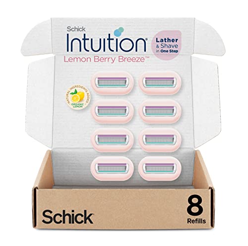 Recarga de Cuchillas Schick Intuition para Mujeres, Limón y Frambuesa, 8 Piezas, Cuchillas de Afeitar con Limón Orgánico - imagen 2
