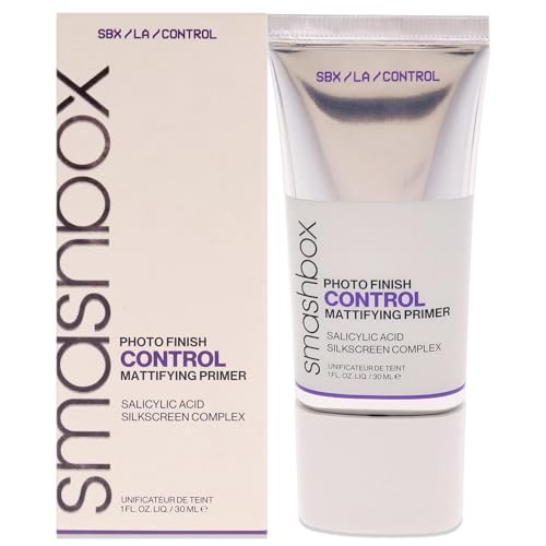 Smashbox Photo Finish Control r Matificante | r Minimiza Poros y Controla Brillo | Complejo Silkscreen, Hamamelis, Ácido Salicílico + Zinc, 1 Fl Oz - imagen 3