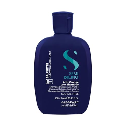 Champú ALFAPARF MILANO Semi di Lino Azul para Cabello Castaño, Marrón y Oscuro - Champú Antinaranja - Sin Sulfatos - Elimina Tonos Naranjas No - imagen 2
