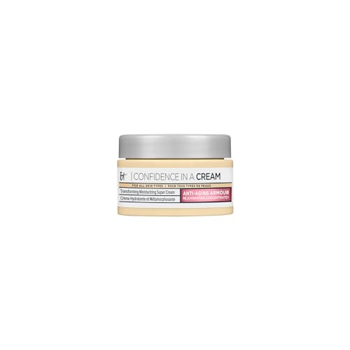 IT Cosmetics Confidence in a Cream Travel - Hidratante Facial Antienvejecimiento, Reduce Líneas Finas y Arrugas, Hidratación Hasta 48H, 0.5 fl oz - imagen 4