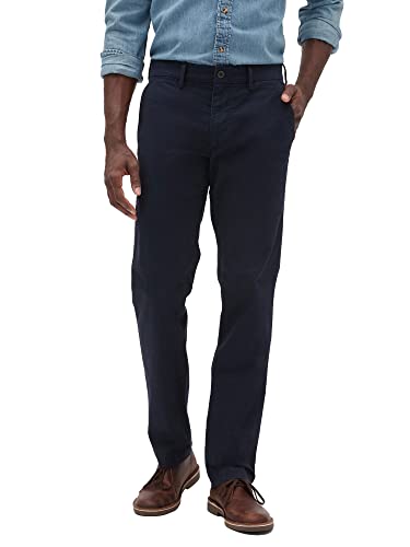 Pantalones Chino de Hombre GAP Essential Fit Recto en Caqui Clásico Nuevo, Color Marino, Talla 32X30 - imagen 2
