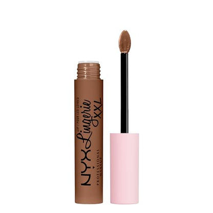 NYX PROFESSIONAL MAKEUP Lip Lingerie XXL Labial Líquido Mate - Hot Caramelo (Caramelo Cálido) - imagen 2
