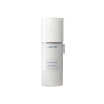 LANEIGE Mini Cream Skin Toner y Hidratante: Toner Leche Coreano Ligero Refillable con Ceramida y Péptido para Hidratación, Firmeza y Soporte de - imagen 3