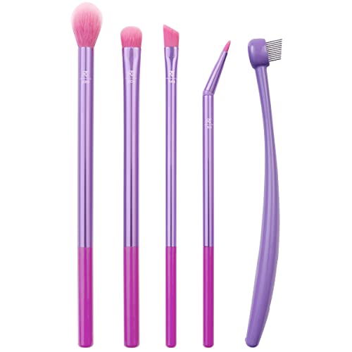 Kit de Brochas de Maquillaje para Ojos Real Techniques Eye Love Drama, Set Profesional de 5 Piezas, Cerdas Sintéticas Suaves para Sombra, Cejas y - imagen 1