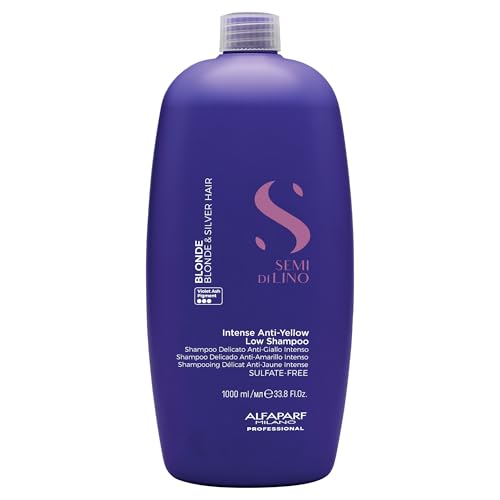 Champú Morado ALFAPARF MILANO Semi di Lino para Cabello Rubio, Mechas, Platino y Plateado - Neutraliza Tonos Amarillos - Hidratante y Fortalecedor - - imagen 3
