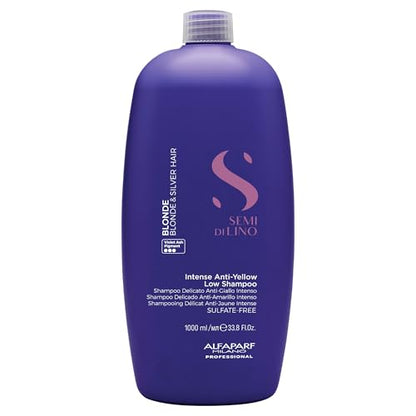 Champú Morado ALFAPARF MILANO Semi di Lino para Cabello Rubio, Mechas, Platino y Plateado - Neutraliza Tonos Amarillos - Hidratante y Fortalecedor - - imagen 4