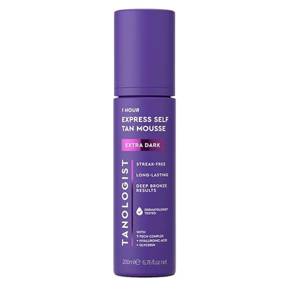 Mousse Autobronceadora Extra Oscura Tanologist, 200 ml, Sin Manchas, Brillo Natural, Sin Olor a Bronceado Falso, Ingredientes Limpios - imagen 1