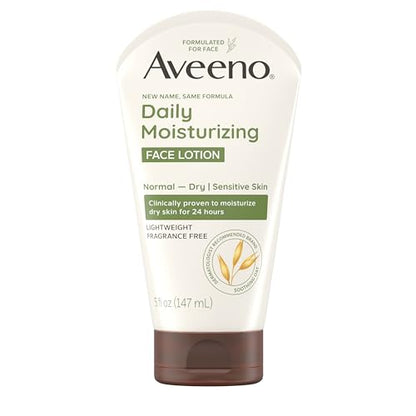 Crema Hidratante Facial Aveeno Diaria con Avena Prebiótica Calmante, Hidratante Ligera y No Grasosa para Piel Normal a Seca y Sensible, 24 Horas, Sin - imagen 1