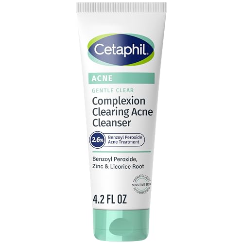 Limpiador Acne Cetaphil Gentle Clear con 2.6% Peróxido de Benzoilo, Crema Suave para Piel Sensible, Apto para Todo Tipo de Piel, 4.2oz - imagen 1