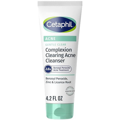 Limpiador Acne Cetaphil Gentle Clear con 2.6% Peróxido de Benzoilo, Crema Suave para Piel Sensible, Apto para Todo Tipo de Piel, 4.2oz - imagen 2