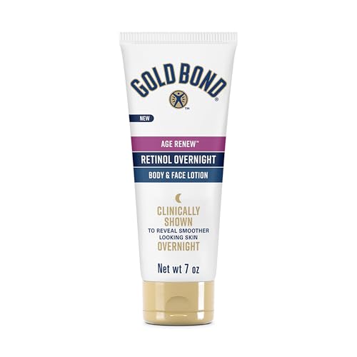Loción Corporal y Facial Gold Bond Age Renew con Retinol, Hidratante Nocturno con Complejo de Péptidos, 198 g - imagen 1