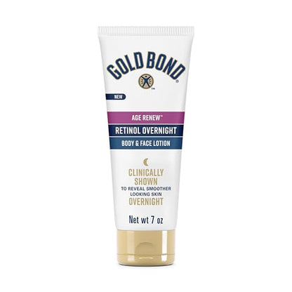 Loción Corporal y Facial Gold Bond Age Renew con Retinol, Hidratante Nocturno con Complejo de Péptidos, 198 g - imagen 4