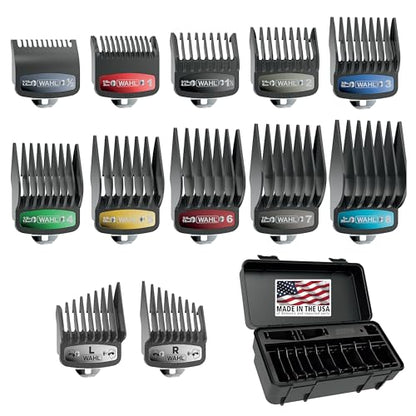 Set de Peines de Guía Wahl Genuine SECURE-SNAP® con Clips de Metal de Colores y Caddy de Organización, 12 Peines de Tamaño Completo de 1/16” a 1” - imagen 3