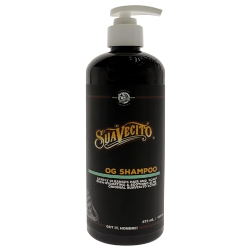 Champú Suavecito OG 16 oz con bomba, aroma original - Limpieza suave, hidratación y suavidad con aloe, apto para todo tipo de cabello - Sin sulfatos - imagen 1