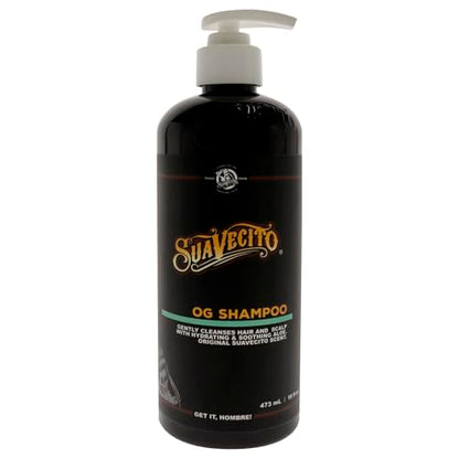 Champú Suavecito OG 16 oz con bomba, aroma original - Limpieza suave, hidratación y suavidad con aloe, apto para todo tipo de cabello - Sin sulfatos - imagen 1