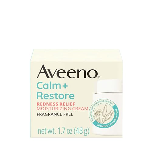 Crema Hidratante Facial Aveeno Calm + Restore para Alivio del Enrojecimiento, No Comedogénica, con Ceramida y Vitamina B5, 1.7 oz - imagen 1