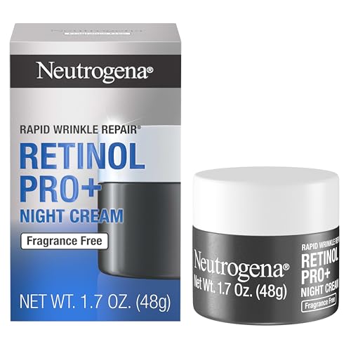 Neutrogena Retinol Pro+ Crema Hidratante Nocturna Antiarrugas, Reparación Rápida de Arrugas, Crema Facial y de Cuello, Sin fragancia, parabenos, - imagen 2