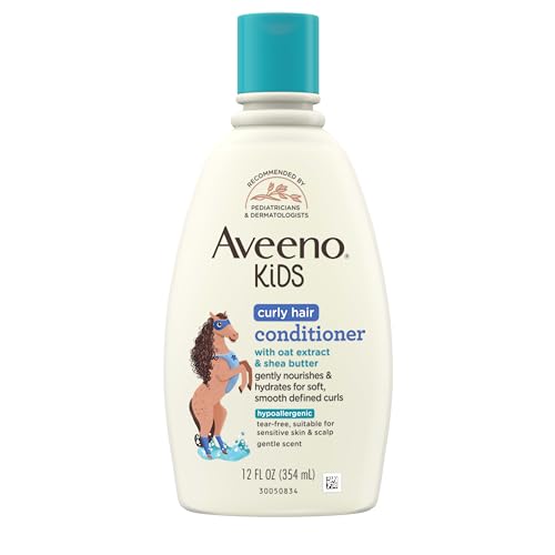 Acondicionador Hidratante Aveeno Kids para Cabello Rizado, Extracto de Avena y Manteca de Karité, 12 fl. oz (Paquete de 1) - imagen 3