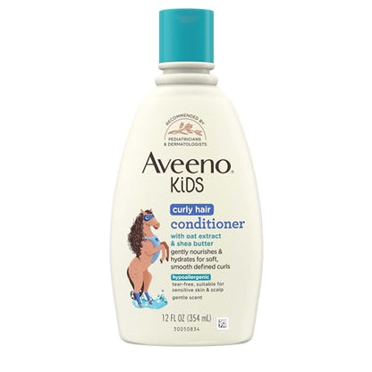 Acondicionador Hidratante Aveeno Kids para Cabello Rizado, Extracto de Avena y Manteca de Karité, 12 fl. oz (Paquete de 1) - imagen 2