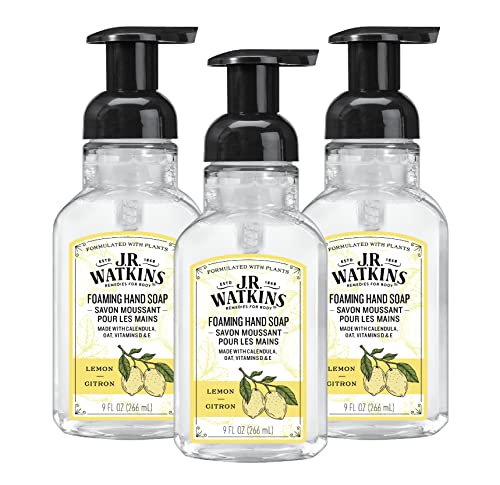 J.R. Watkins Jabón de Manos Espumoso con Dispensador, Limpiador Hidratante sin Alcohol, Libre de Crueldad, Citronela, 9 fl oz, Paquete de 3 - imagen 3