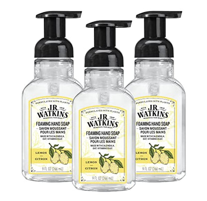 J.R. Watkins Jabón de Manos Espumoso con Dispensador, Limpiador Hidratante sin Alcohol, Libre de Crueldad, Citronela, 9 fl oz, Paquete de 3 - imagen 3
