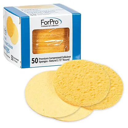 Esponjas Faciales Comprimidas ForPro Professional Collection, 50 Piezas, Esponjas de Celulosa para Limpieza Facial, Exfoliación y Remoción de - imagen 3