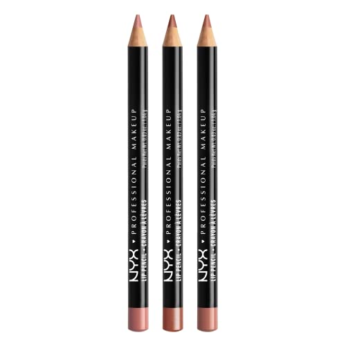 Set de Lápices Labiales NYX PROFESSIONAL MAKEUP, Lápiz Labial Cremoso de Larga Duración, Paquete de 3 (Peakaboo Neutral, Nude Pink, Ever) - imagen 2