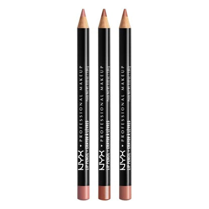 Set de Lápices Labiales NYX PROFESSIONAL MAKEUP, Lápiz Labial Cremoso de Larga Duración, Paquete de 3 (Peakaboo Neutral, Nude Pink, Ever) - imagen 4