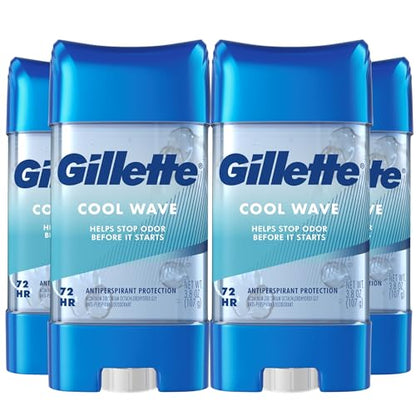 Desodorante y Antitranspirante Gillette para Hombres, Protección Clínica de 72 horas contra Sudor y Olores, Gel Claro, Aroma Cool Wave, 3.8 oz - imagen 4