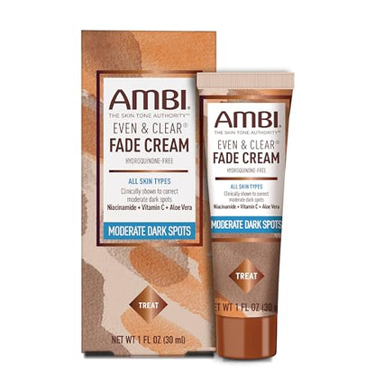 Crema Desvanecedora Ambi Even & Clear, Libre de Hidroquinona, Tratamiento para Hiperpigmentación, Corrector de Manchas Oscuras, 1 Fl Oz - imagen 1